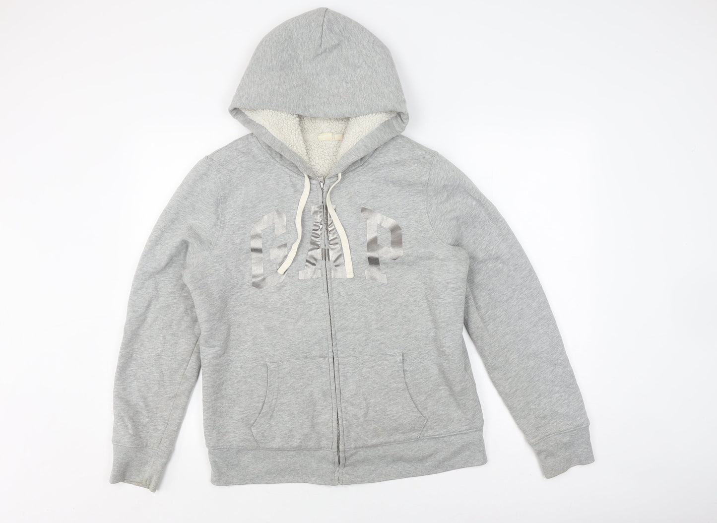 Womens UK Size L Gap Grey Hooded Jacket