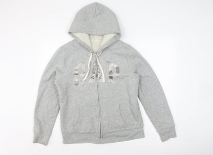 Womens UK Size L Gap Grey Hooded Jacket
