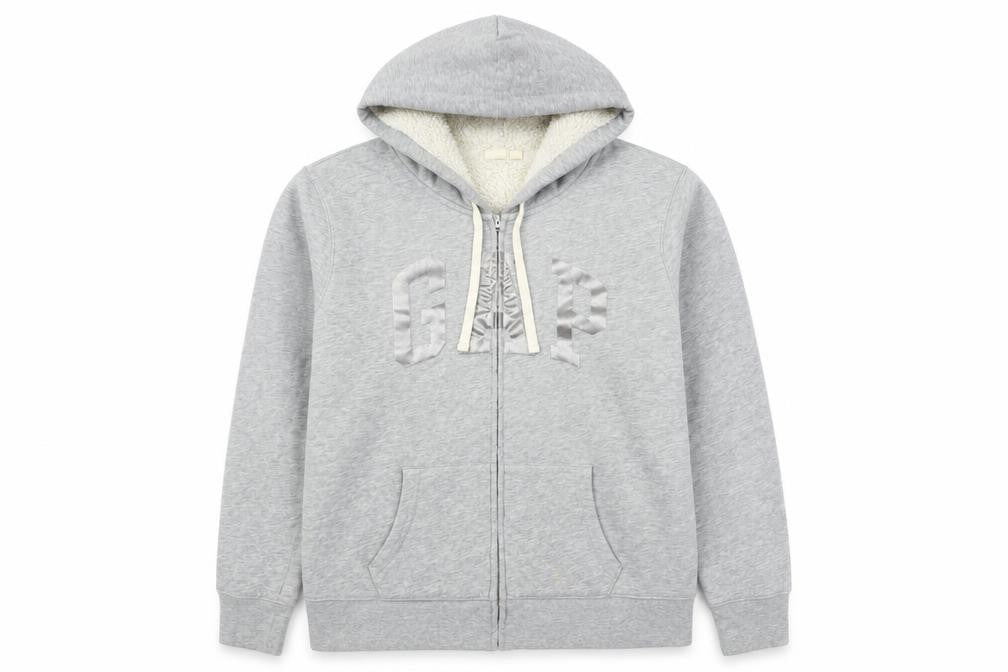 Womens UK Size L Gap Grey Hooded Jacket