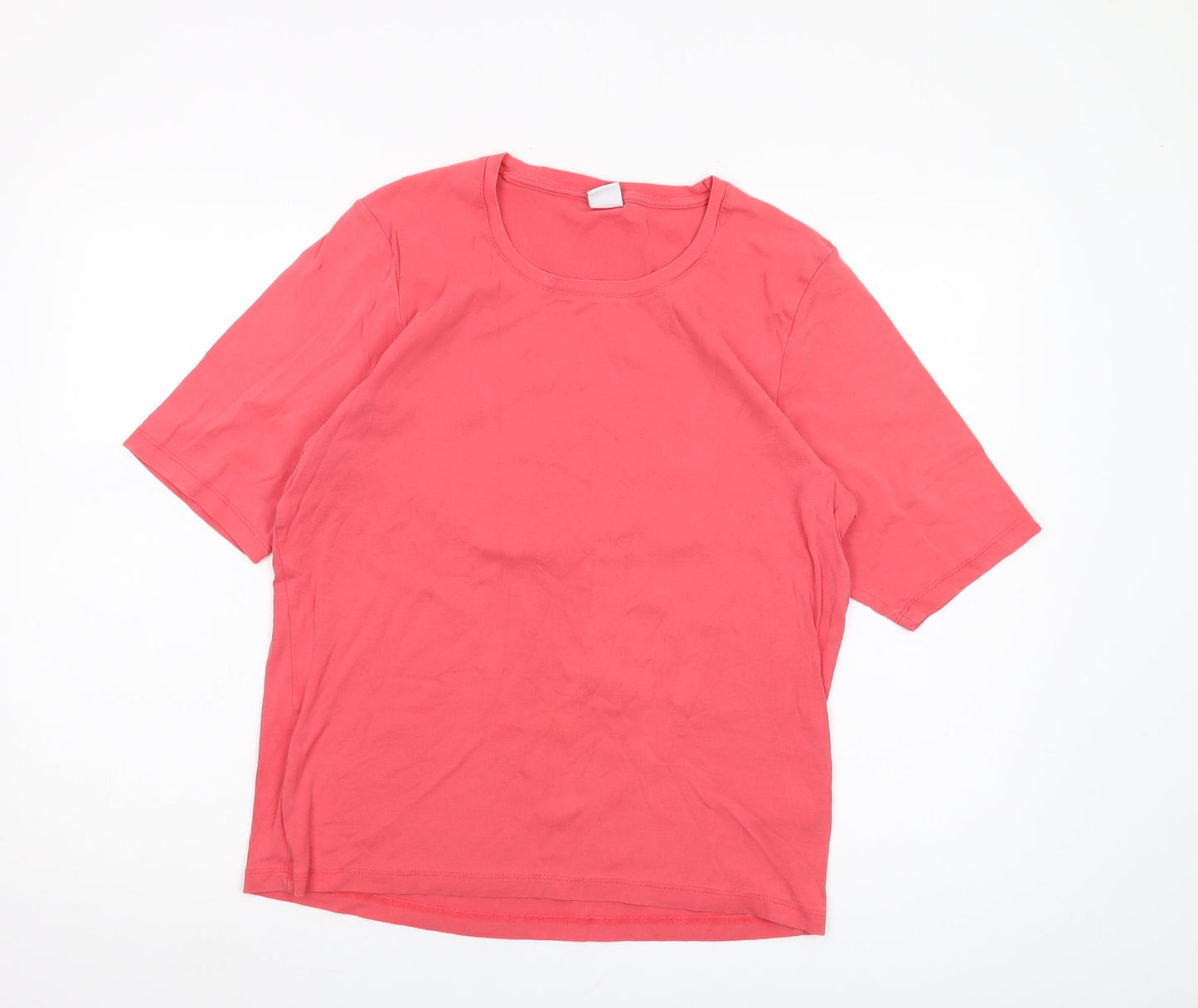 Womens UK Size 20 Cotton Traders Pink Basic T-Shirt
