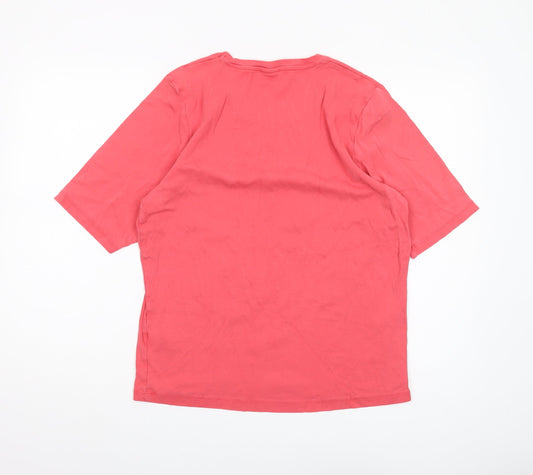 Womens UK Size 20 Cotton Traders Pink Basic T-Shirt