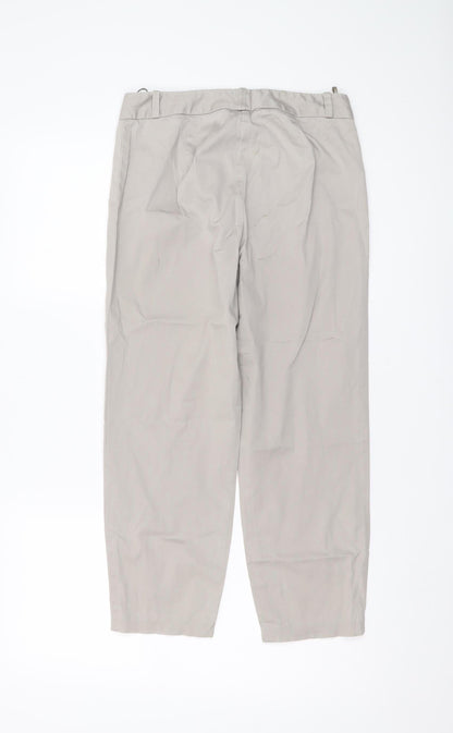 Womens UK Size 8 Marks and Spencer Regular Fit Chino Beige Trousers