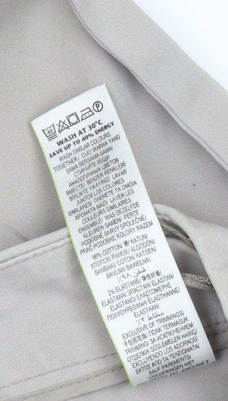 Womens UK Size 8 Marks and Spencer Regular Fit Chino Beige Trousers