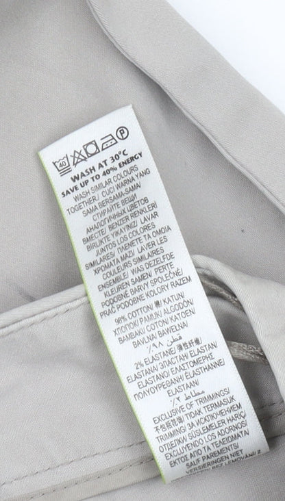 Womens UK Size 8 Marks and Spencer Regular Fit Chino Beige Trousers