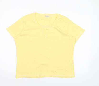 Womens UK Size UK 12 Damart Yellow  T-Shirt