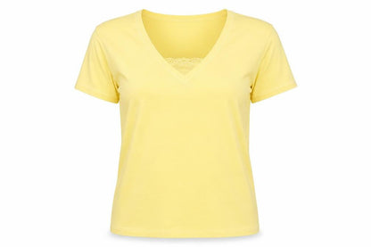 Womens UK Size UK 12 Damart Yellow  T-Shirt