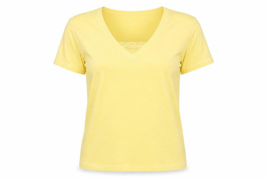 Womens UK Size UK 12 Damart Yellow  T-Shirt