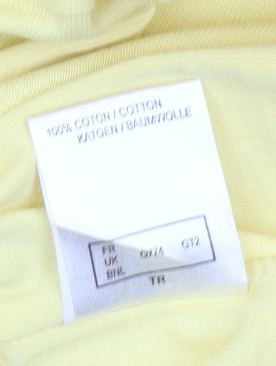 Womens UK Size UK 12 Damart Yellow  T-Shirt