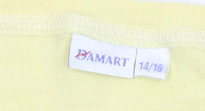 Womens UK Size UK 12 Damart Yellow  T-Shirt