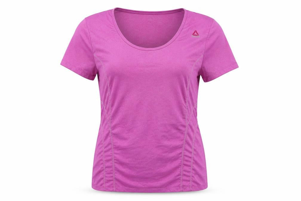 Womens UK Size XL Reebok Purple Running & Jogging Gym & Training T-Shirt