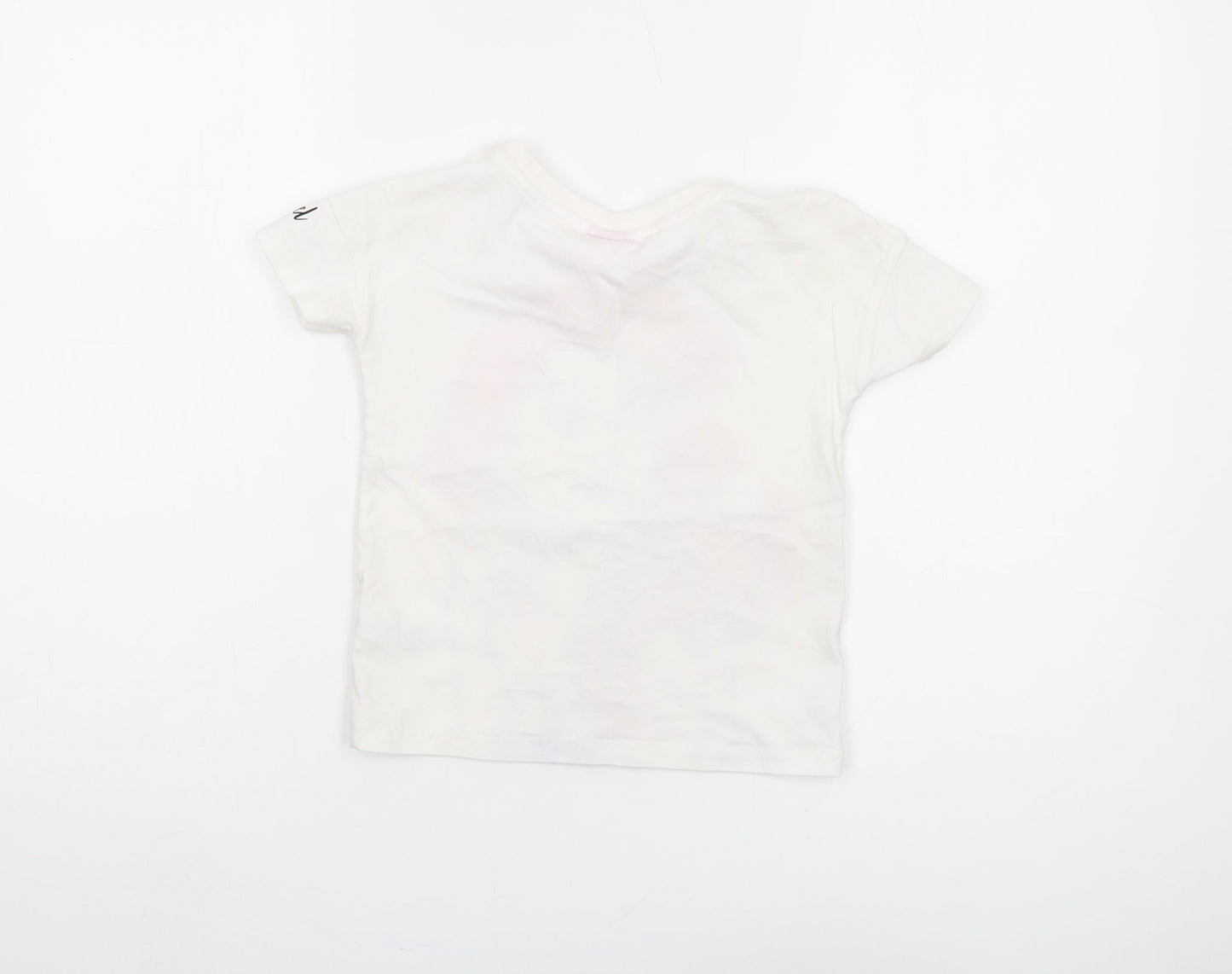 Disney Girls White Little Mermaid T-Shirt, 4 Years, Cotton