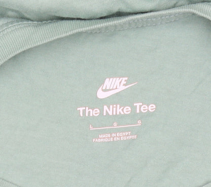 Nike Men's Green Sports T-Shirt, Size L, Logo Style