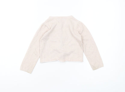 The Little White Company Girls Beige Cardigan, Size 2-3 Years