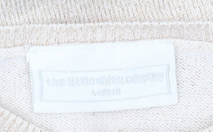 The Little White Company Girls Beige Cardigan, Size 2-3 Years