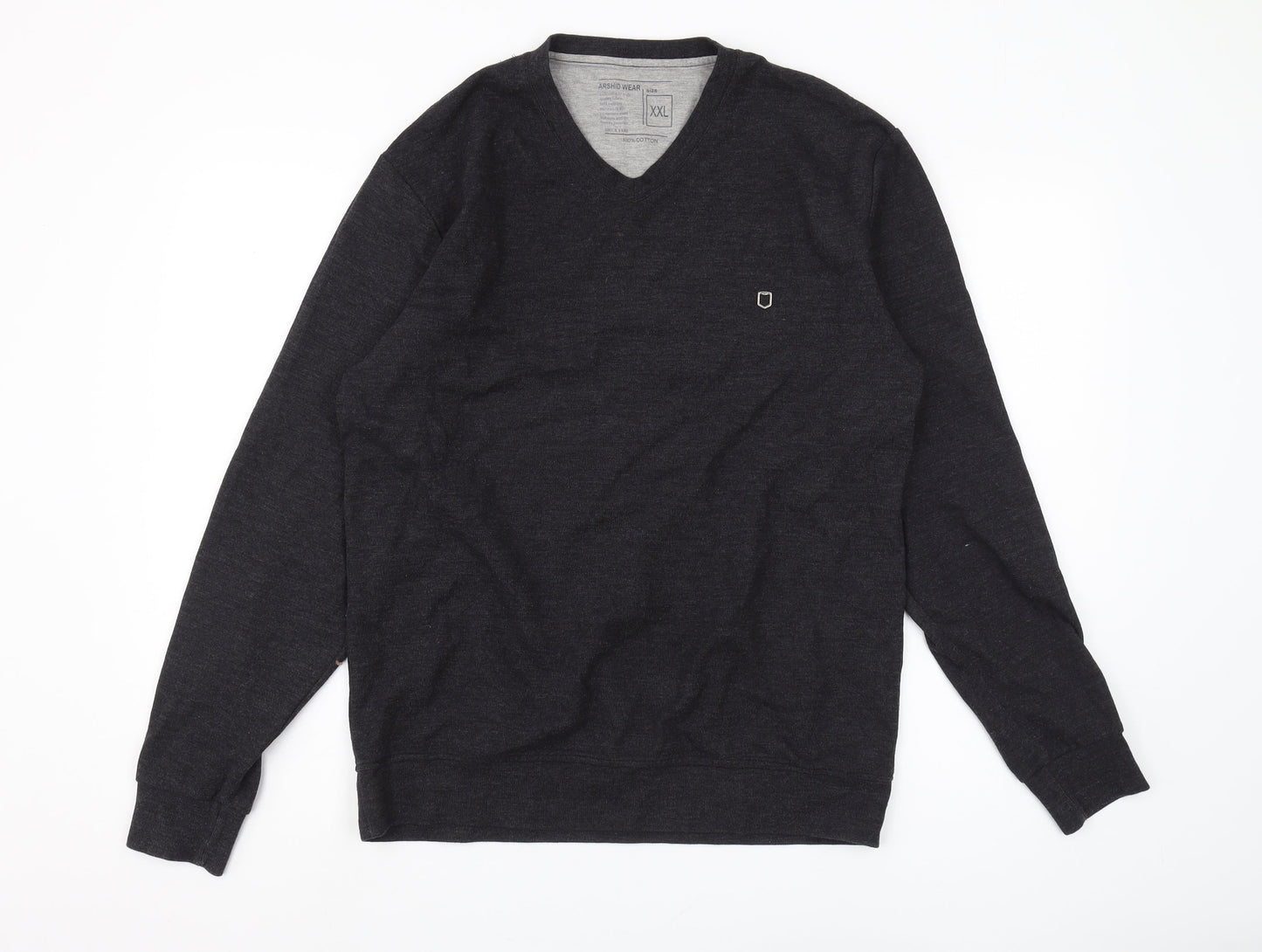 ARSHID WEAR Men's Black 2XL Pullover Sweatshirt