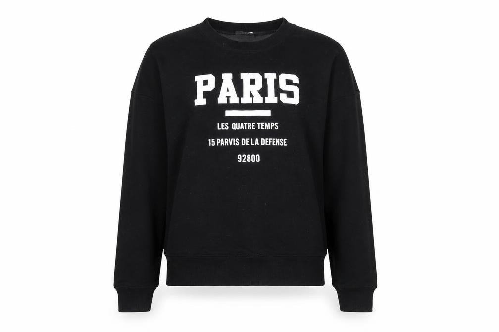 Womens UK Size S Pull&Bear Black Pullover Sweatshirt