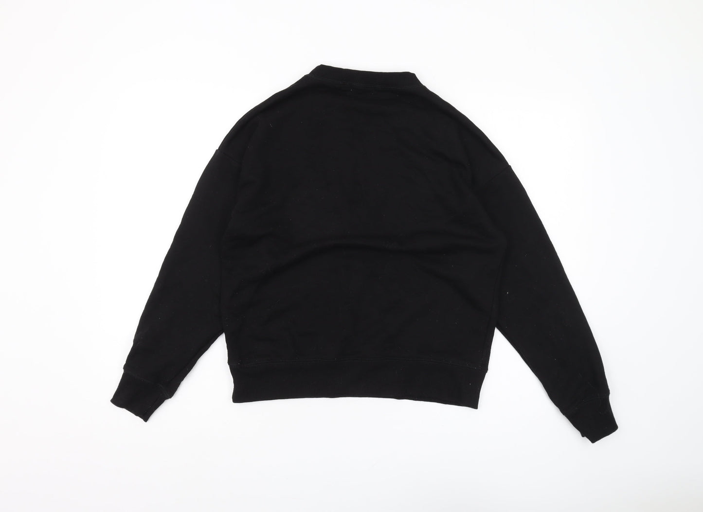 Womens UK Size S Pull&Bear Black Pullover Sweatshirt