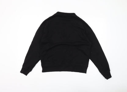 Womens UK Size S Pull&Bear Black Pullover Sweatshirt