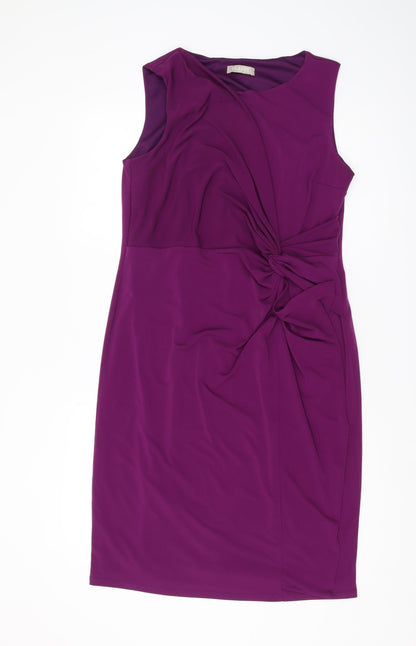 Planet Women's Purple Knee Length Sleeveless Sheath Dress