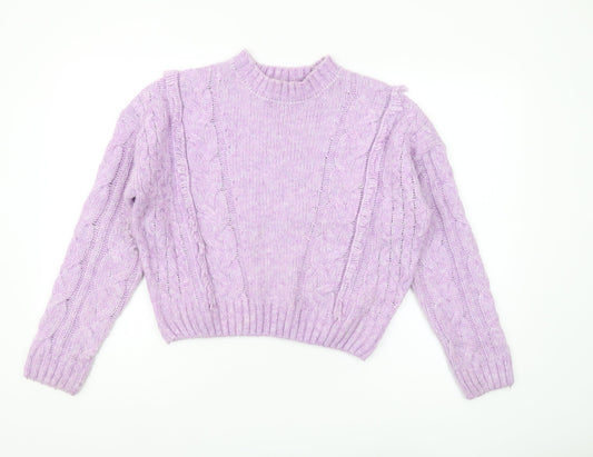 Womens UK Size XS Brave Soul Purple Pullover Jumper