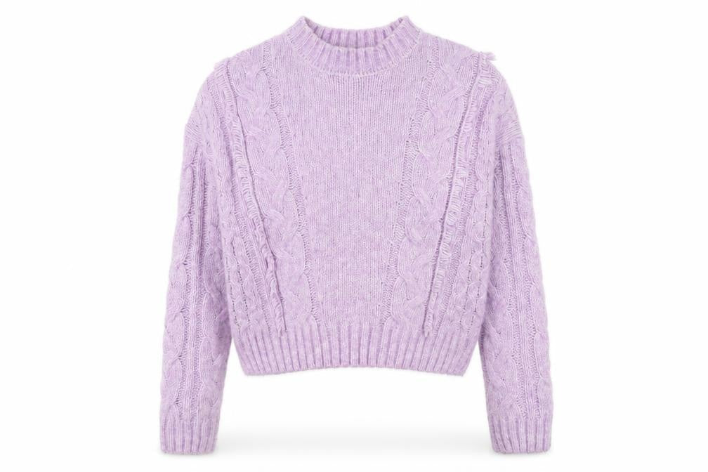 Womens UK Size XS Brave Soul Purple Pullover Jumper