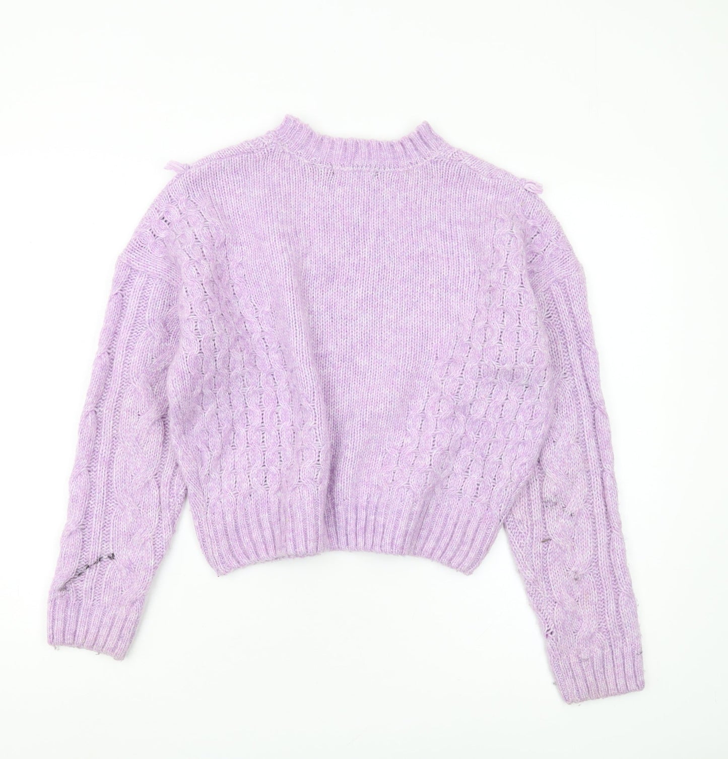 Womens UK Size XS Brave Soul Purple Pullover Jumper