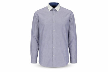 Red Herring Men's Blue Slim Fit Long Sleeve Shirt