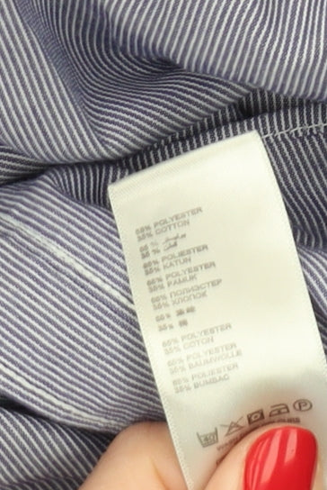 Red Herring Men's Blue Slim Fit Long Sleeve Shirt