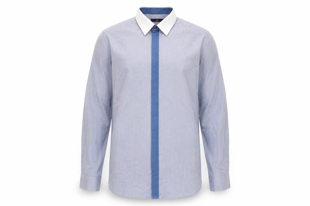 Next Men's Blue Slim Fit Long Sleeve Shirt 17