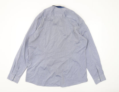 Next Men's Blue Slim Fit Long Sleeve Shirt 17