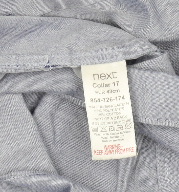 Next Men's Blue Slim Fit Long Sleeve Shirt 17