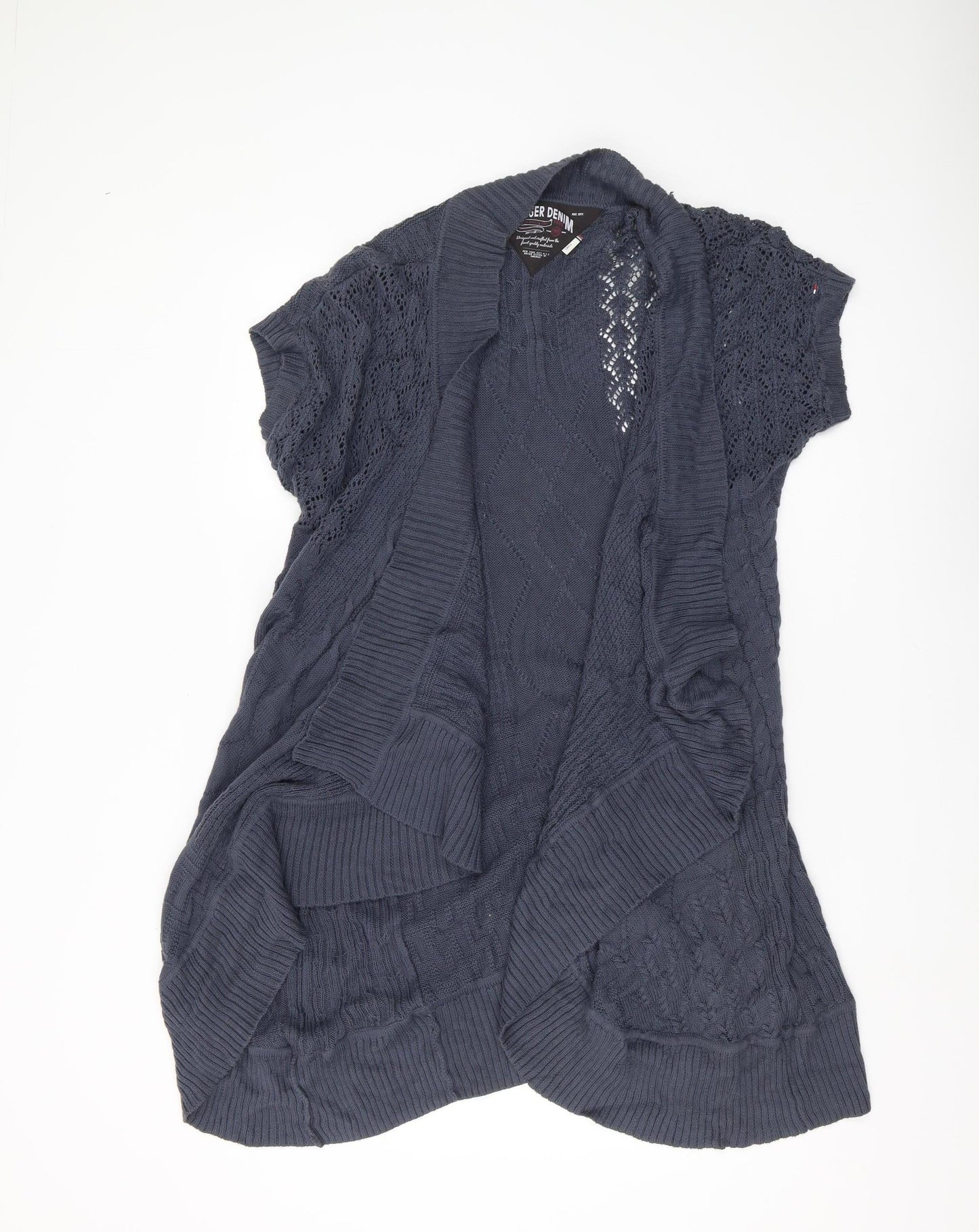 Womens UK Size S Tommy Hilfiger Blue Cardigan Jumper
