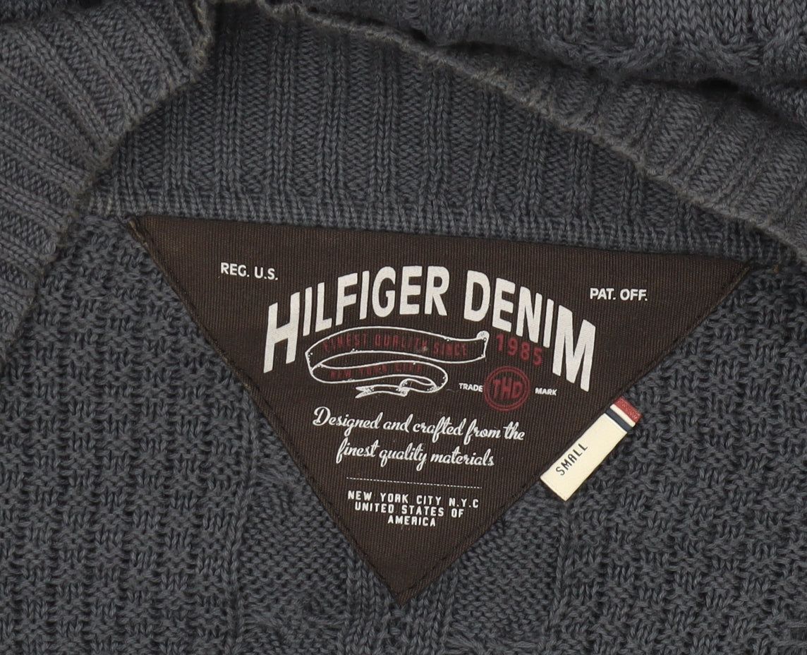 Womens UK Size S Tommy Hilfiger Blue Cardigan Jumper