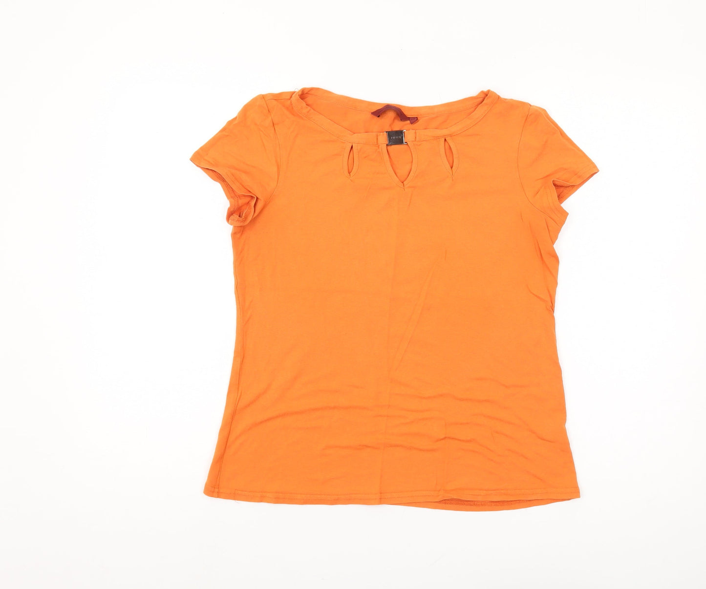 John Richmond Women's Orange T-Shirt, Size 14, Spring Style