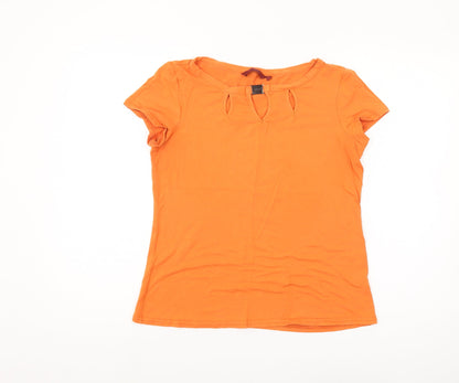 John Richmond Women's Orange T-Shirt, Size 14, Spring Style