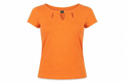 John Richmond Women's Orange T-Shirt, Size 14, Spring Style