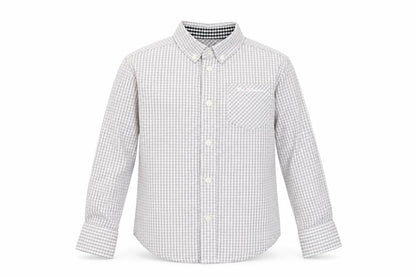 Ben Sherman Boys Grey Check Button-Up Shirt 3-4 Years