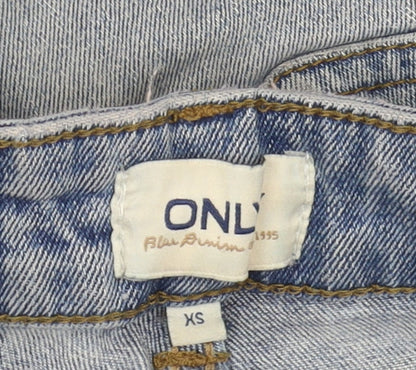 ONLY Women's Blue Straight Jeans XS Light Denim