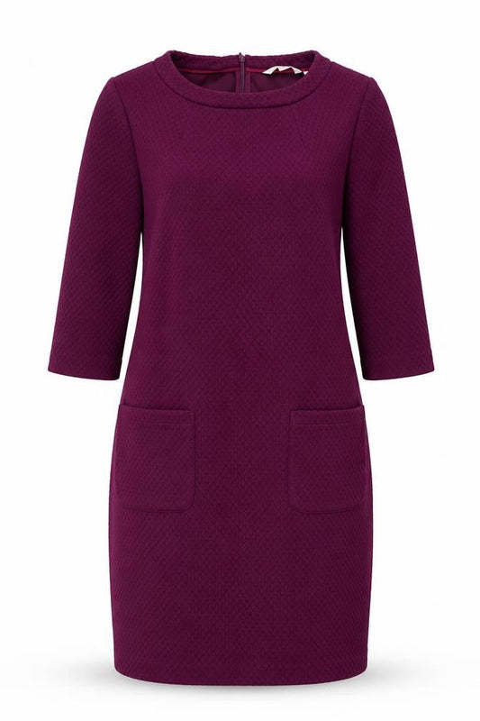 Front view of Boden Women's Purple Sheath Dress, size 10, Versatile & Chic