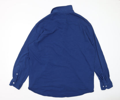 Tailorbyrd Men's XL Blue Cotton Button-Up Shirt