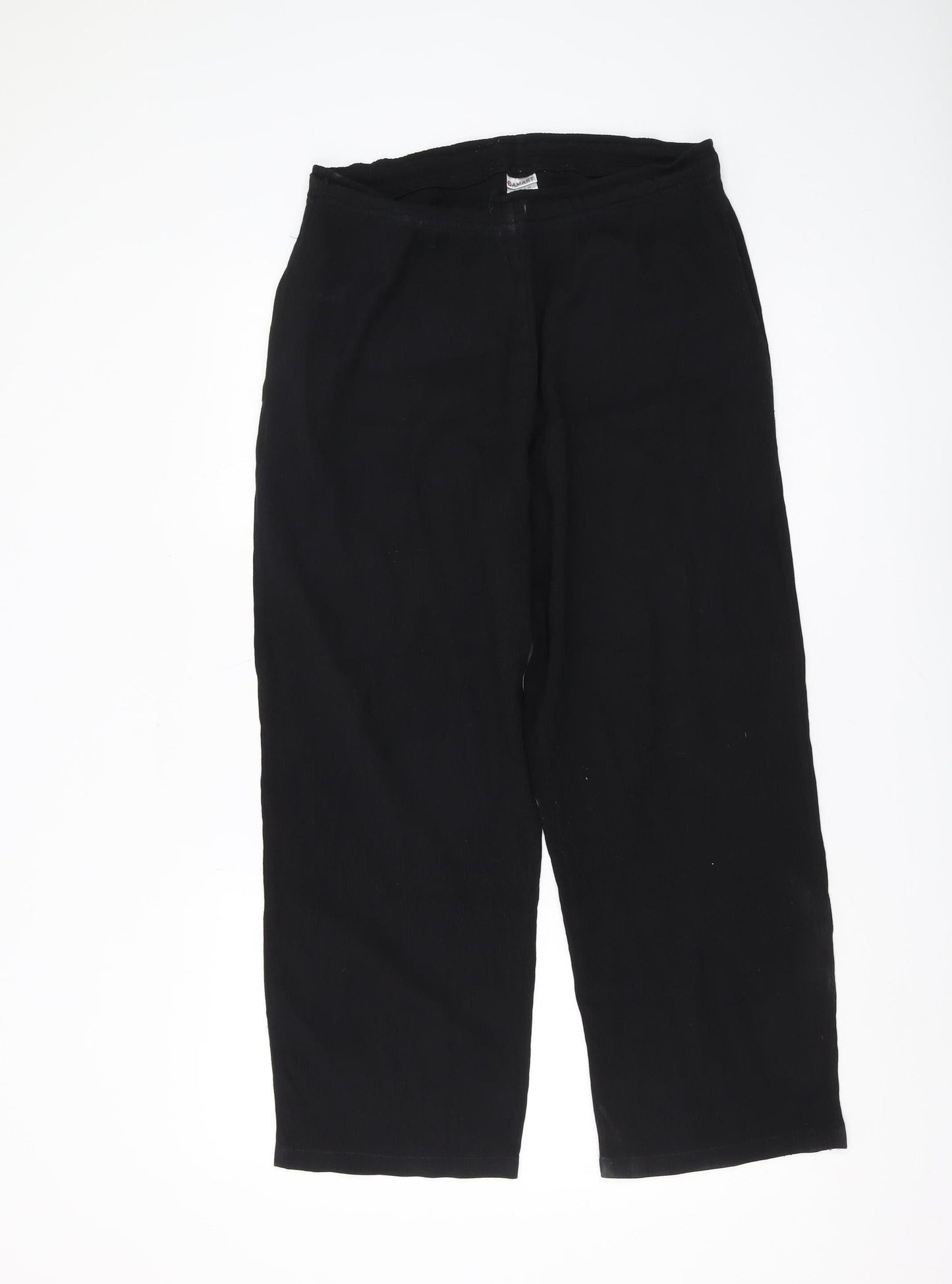 Womens UK Size 18 Damart Regular Fit Casual Black Trousers