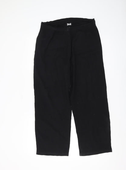 Womens UK Size 18 Damart Regular Fit Casual Black Trousers