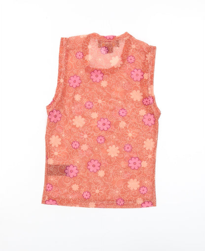 Womens UK Size S Urban Outfitters Pink Basic Tank