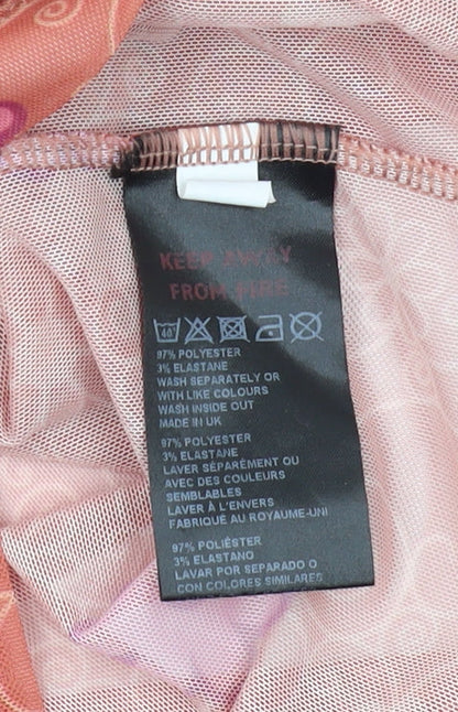 Womens UK Size S Urban Outfitters Pink Basic Tank