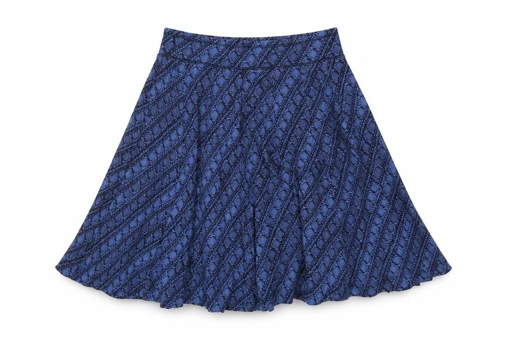 Womens UK Size 6 Fat Face A-Line Chambray Skirt
