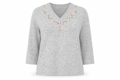 Womens UK Size M Damart Grey Pullover Jumper