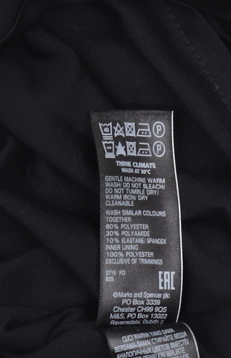 Marks and Spencer Women's Black A-Line Skirt Size 14