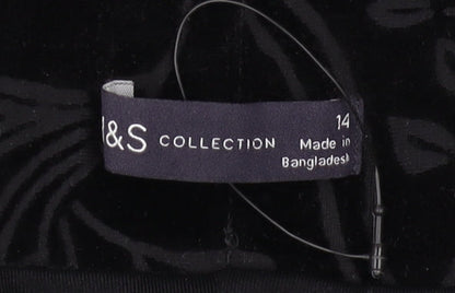 Marks and Spencer Women's Black A-Line Skirt Size 14