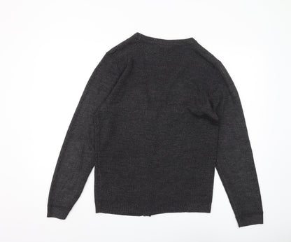 Red Herring Men's Black Cardigan, Size S, V-Neck Knit