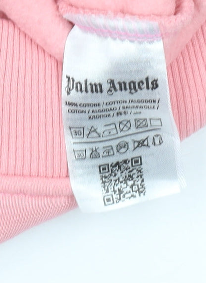 Palm Angels Girls Pink Embroidered Pullover Hoodie 6 Years